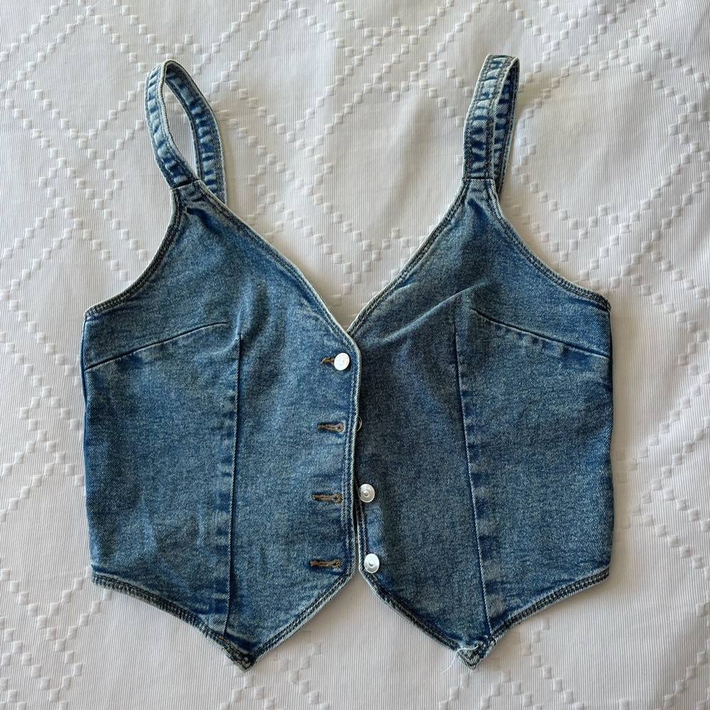H&M Divided Blue Denim Top